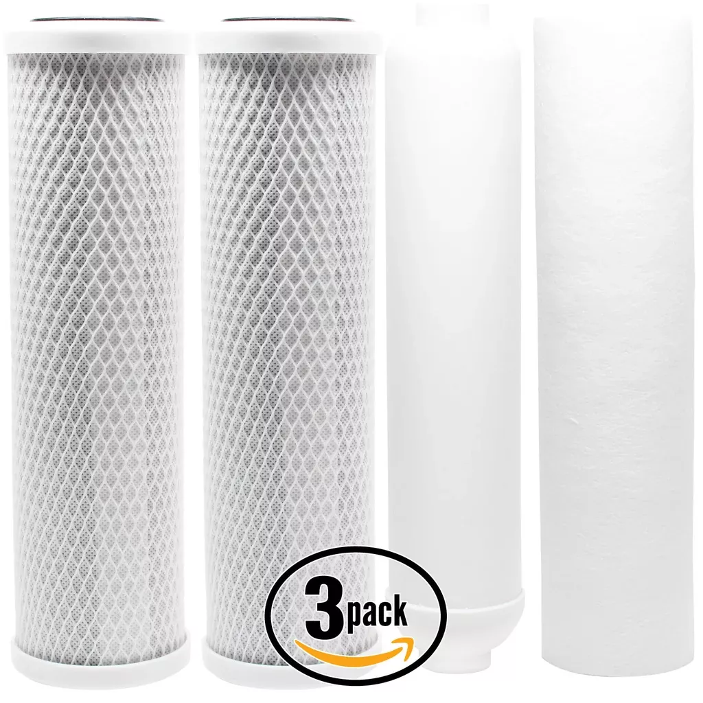 3-Pack Replacement Filter Kit for Proline Proline Gold RO System - Includes Carbon Block Filters, PP Sediment Filter & Inline Filter Cartridge
