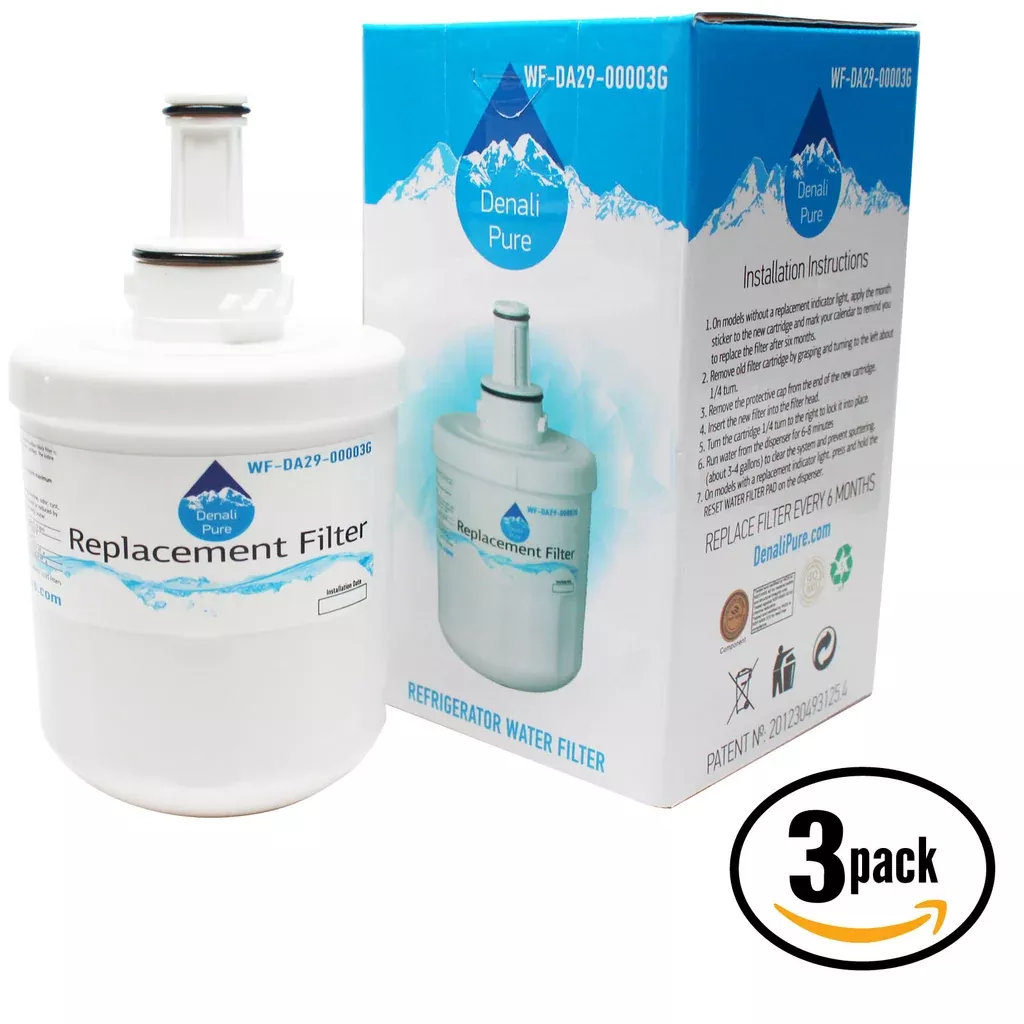 3-Pack Samsung RS21HKLMR Refrigerator Water Filter Replacement
