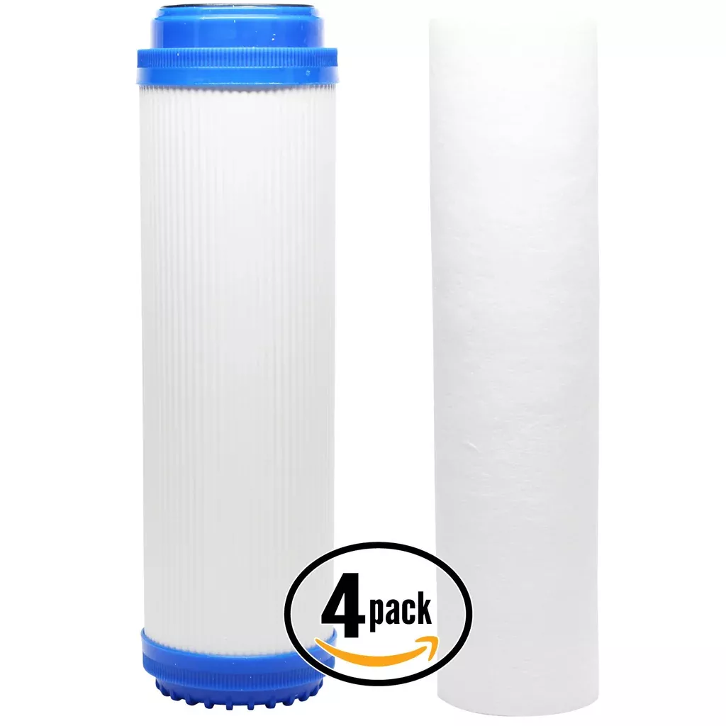4-Pack Replacement Filter Kit for 3M Aqua-Pure SS20 EPE-316L RO System - Includes Polypropylene Sediment Filter & Granular Activated Carbon Filter