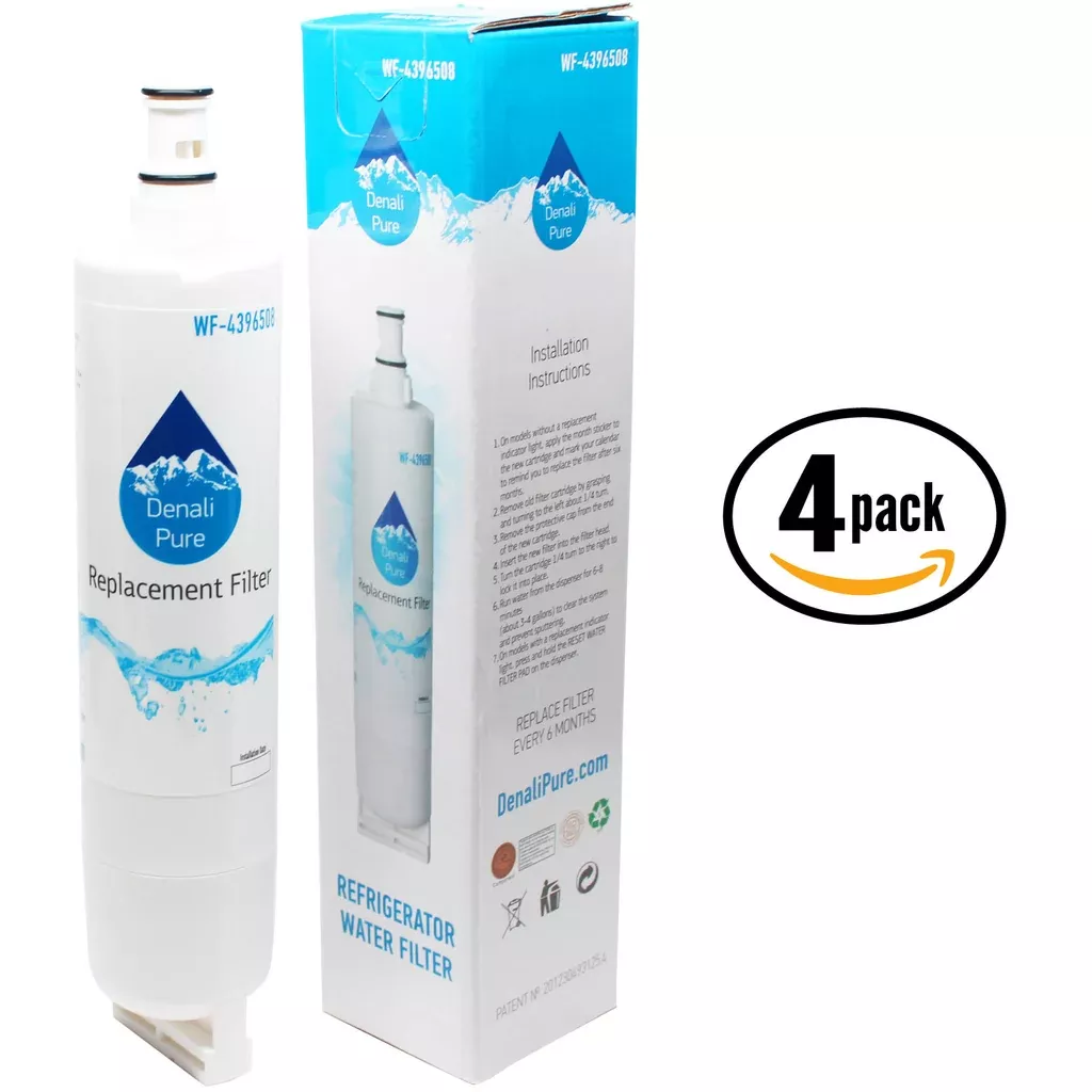 4-Pack Whirlpool ED2SHAXMT00 Refrigerator Water Filter Replacement