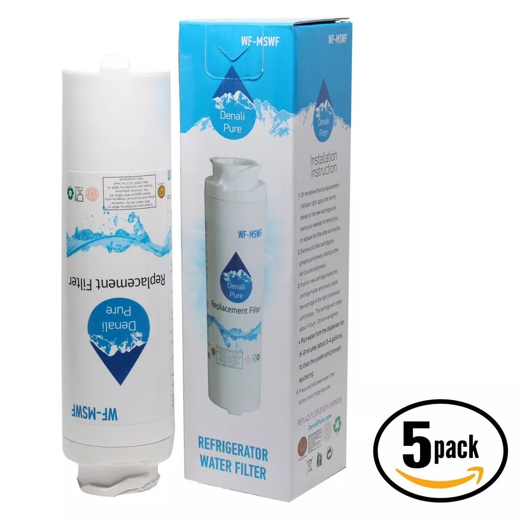 5-Pack General Electric DSF26DHWCWW Refrigerator Water Filter Replacement