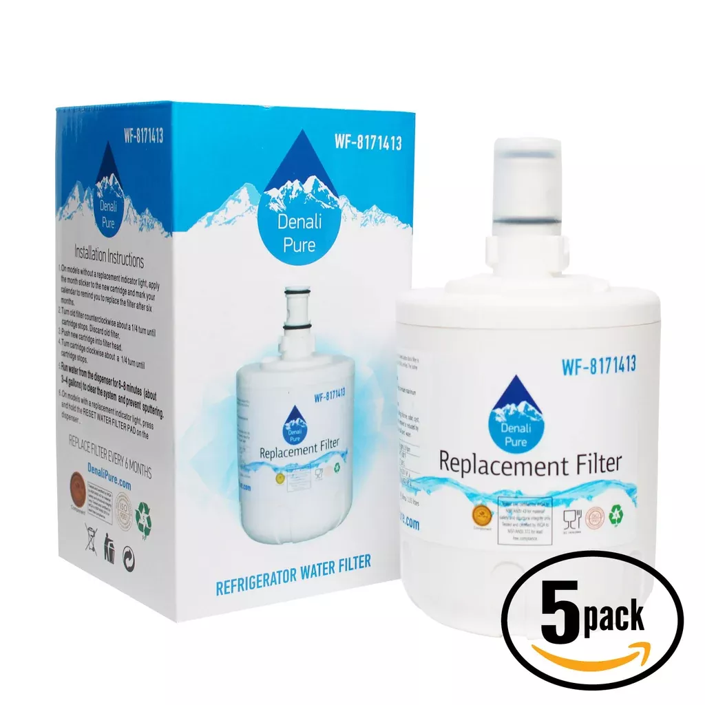 5-Pack Whirlpool 8171413 Refrigerator Water Filter Replacement