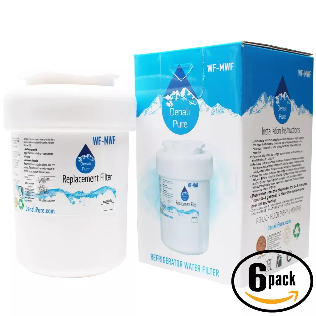 6-Pack General Electric PTC22MFMARWW Refrigerator Water Filter Replacement