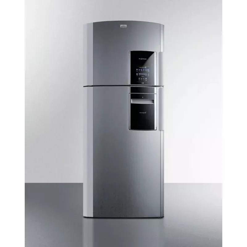 Counter Depth 18 CU.FT. Frost-free Refrigerator-freezer With Icemaker In Platinum With A Left Hand Door Swing, Part of the Ingenious Series Designed for True User Convenience
