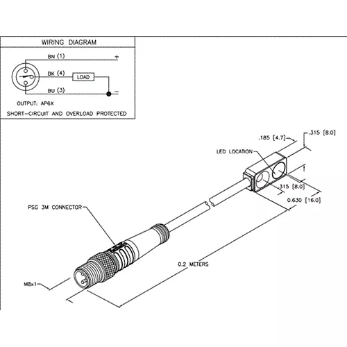 TURCK BI2-Q4.7-AP6X-0.2-PSG3M - Inductive Sensor